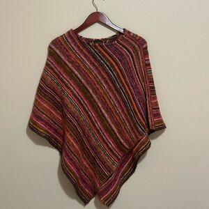 Coco + Carmen Multicolor Knit Poncho in excellent condition